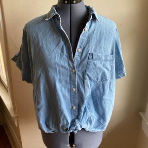 Madewell Cropped Denim Top